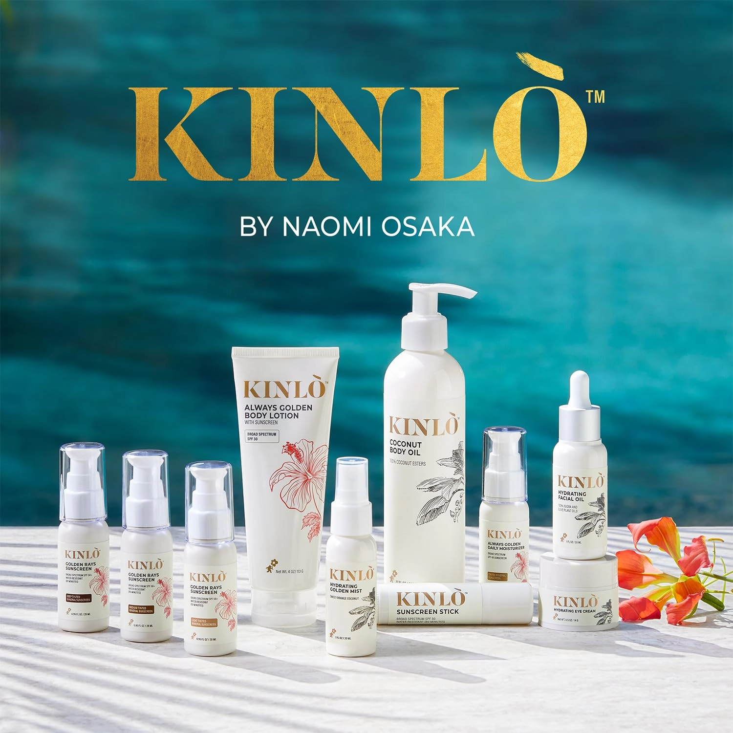 Kinlo Protect Your Melanin Gift Set (Deep) with Neck Scarf | Golden Rays Sunscreen in SPF 50  Tinted Sunscreen for Face with SPF 50 with Black Silk Scarf Gift Set for Women