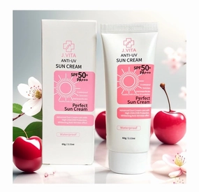 Korea J.Vita Anti-UV Sun Cream 60g / 2.11oz. SPPF50  PA   Perfect Waterproof Sunscreen that Keeps Skin Moisturize & Healthy with Strong UV Protection