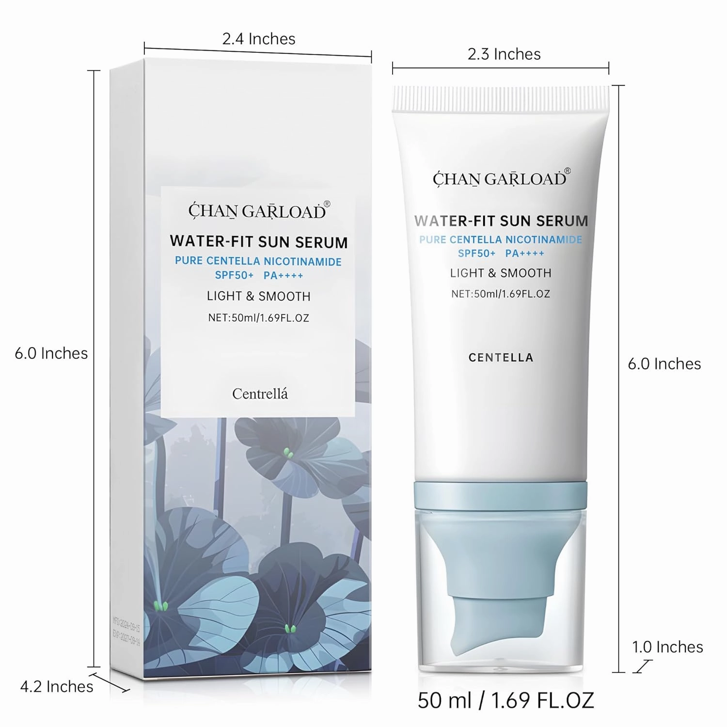 Korean Sunscreen for Face & body， Madagascar Centella Sunscreen SPF 50  ，mineral sunscreen with Tinted Moisturizer & Hyaluronic Acid &Niacinamide, korean skin care sunblock 50ml