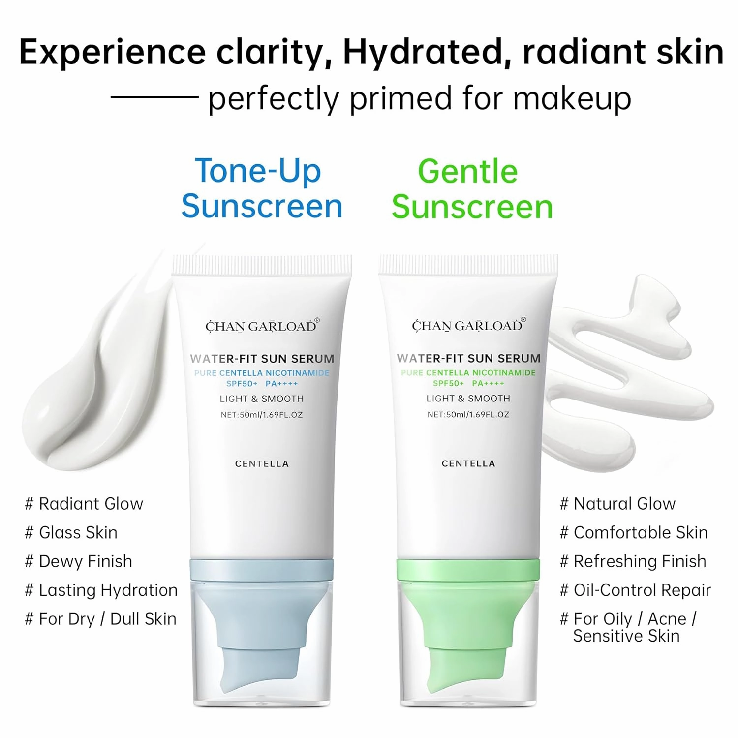 Korean Sunscreen for Face & body， Madagascar Centella Sunscreen SPF 50  ，mineral sunscreen with Tinted Moisturizer & Hyaluronic Acid &Niacinamide, korean skin care sunblock 50ml