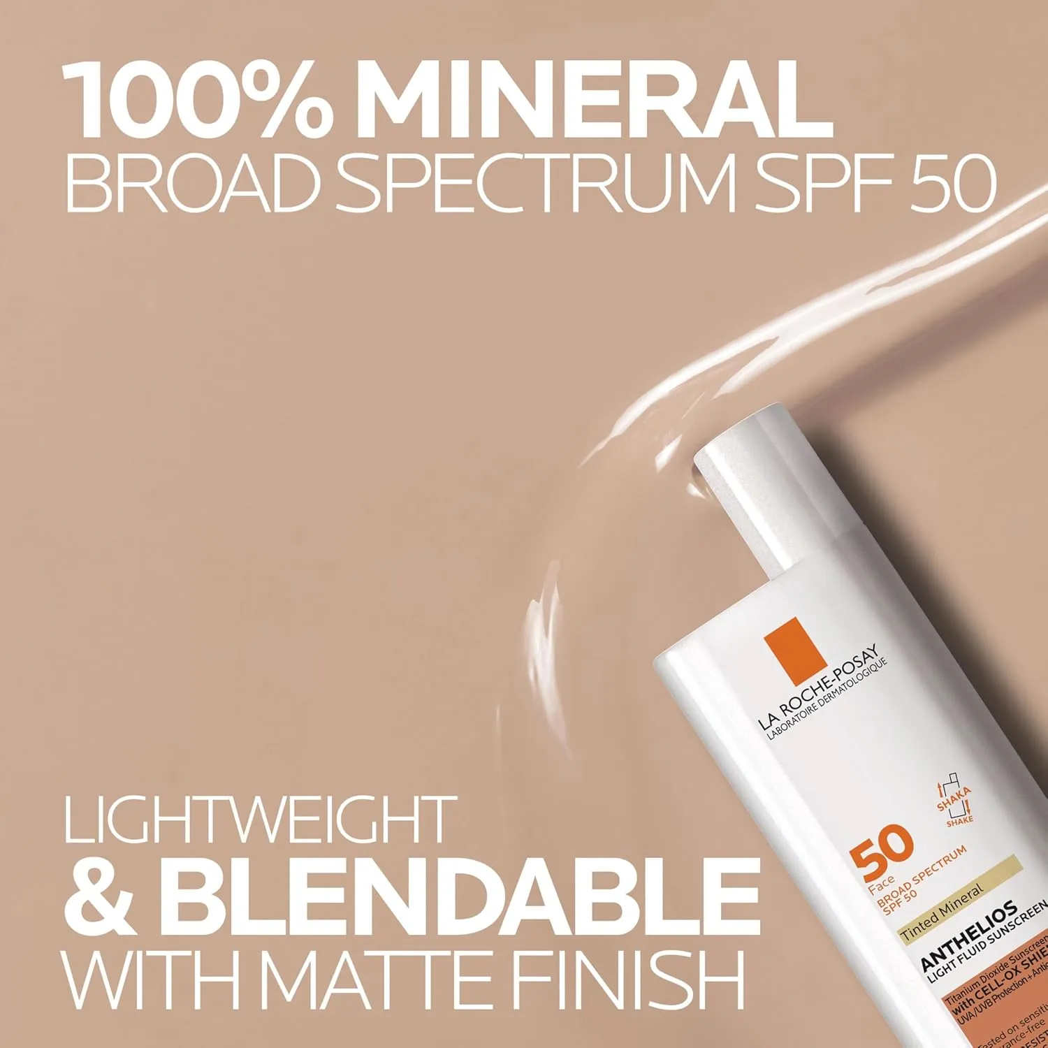La Roche-Posay Anthelios Tinted Sunscreen SPF 40 , Broad Spectrum SPF   Antioxidants, Titanium Dioxide & Zinc Oxide Sunscreen, 4 Flexible Shades With No White Cast, Oil Free & Oxybenzone Free