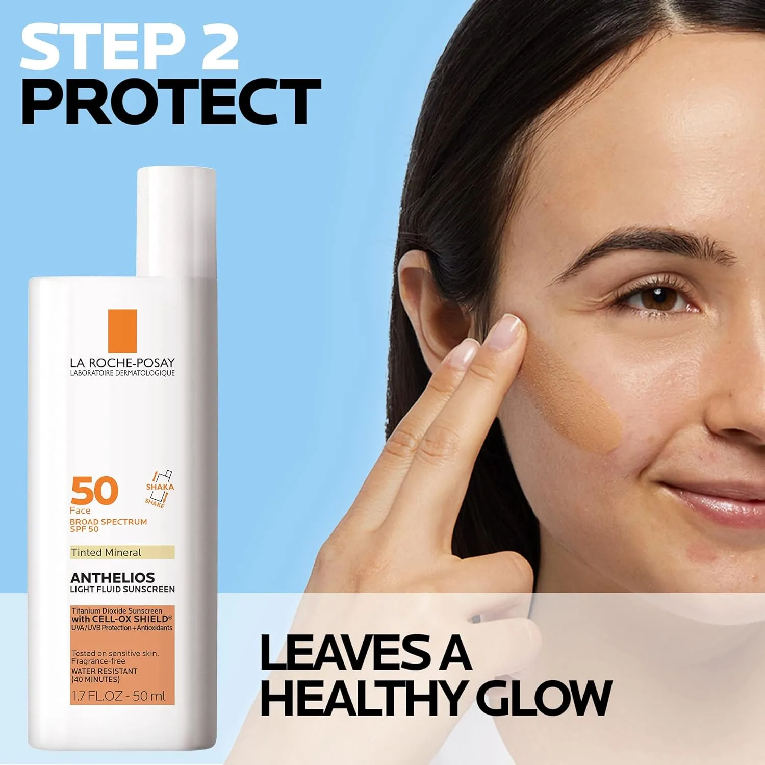 La Roche-Posay Anthelios Tinted Sunscreen SPF 40 , Broad Spectrum SPF   Antioxidants, Titanium Dioxide & Zinc Oxide Sunscreen, 4 Flexible Shades With No White Cast, Oil Free & Oxybenzone Free