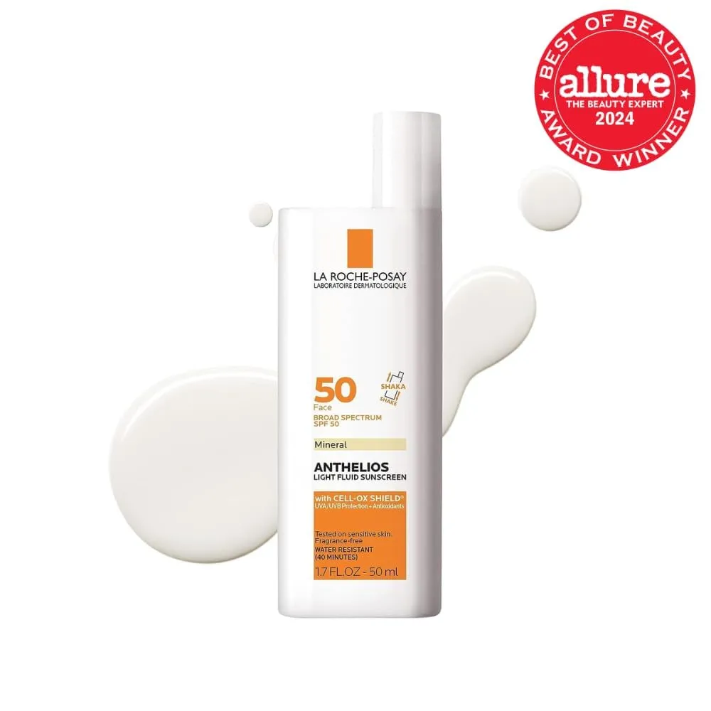 La Roche-Posay Anthelios Tinted Sunscreen SPF 40 , Broad Spectrum SPF   Antioxidants, Titanium Dioxide & Zinc Oxide Sunscreen, 4 Flexible Shades With No White Cast, Oil Free & Oxybenzone Free