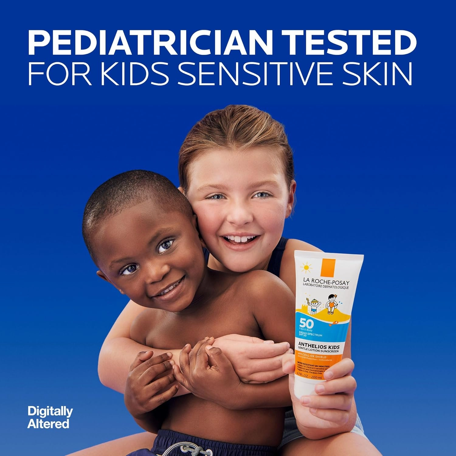 La Roche-Posay Anthelios Kids Gentle Lotion Sunscreen SPF 50, Broad Spectrum SPF   Antioxidants, Sunscreen For Kids, Octinoxate & Oxybenzone-Free, Pediatrician Tested, Non Comedogenic, Oil Free