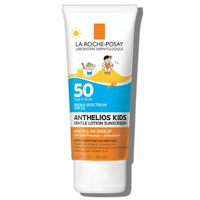 La Roche-Posay Anthelios Kids Gentle Lotion Sunscreen SPF 50, Broad Spectrum SPF   Antioxidants, Sunscreen For Kids, Octinoxate & Oxybenzone-Free, Pediatrician Tested, Non Comedogenic, Oil Free