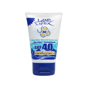 Land Shark Non Nano Mineral SPF 40 Sunscreen, 3 oz, Zinc Oxide & Titanium Oxide, Reef Friendly, Fragrance Free