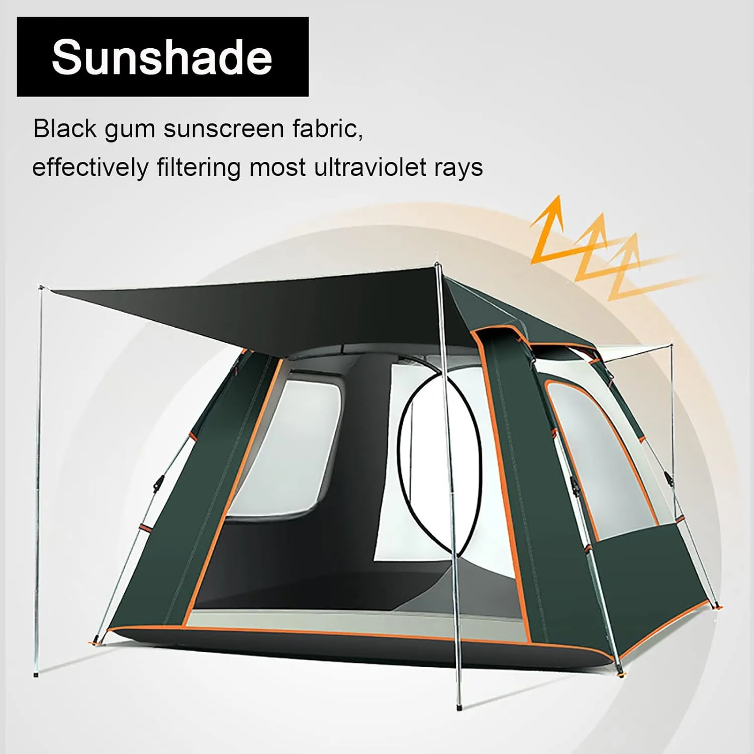 Large Tent 3-8 Person,Instant Family Cabin Tents,2 Doors and 2 Windows with Mesh,Waterproof Windproof Easy Set Up Dome Tent for Outdoor,Picnic,Camping,Family,Friends Gathering