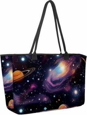 Large Beach Bag for Women, Scary Skull Head Pattern Travel Tote with Pockets Waterproof Shoulder Handbag