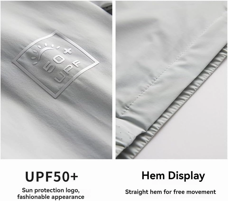 Large Size Sunscreen Fishing Clothing Men's Summer Detachable Anti-Uv Rash Guard Coat Ice Silk Sun Protection Clothing