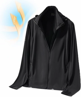 Large Size Sunscreen Fishing Clothing Men's Summer Detachable Anti-Uv Rash Guard Coat Ice Silk Sun Protection Clothing