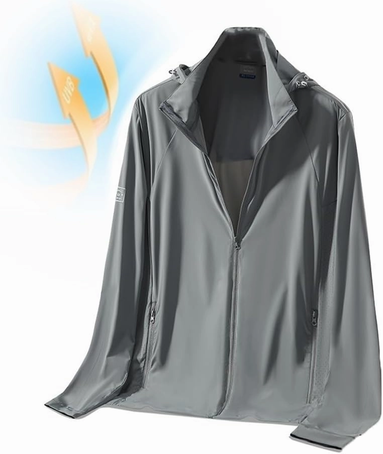 Large Size Sunscreen Fishing Clothing Men's Summer Detachable Anti-Uv Rash Guard Coat Ice Silk Sun Protection Clothing