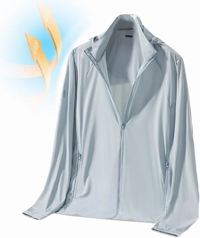 Large Size Sunscreen Fishing Clothing Men's Summer Detachable Anti-Uv Rash Guard Coat Ice Silk Sun Protection Clothing