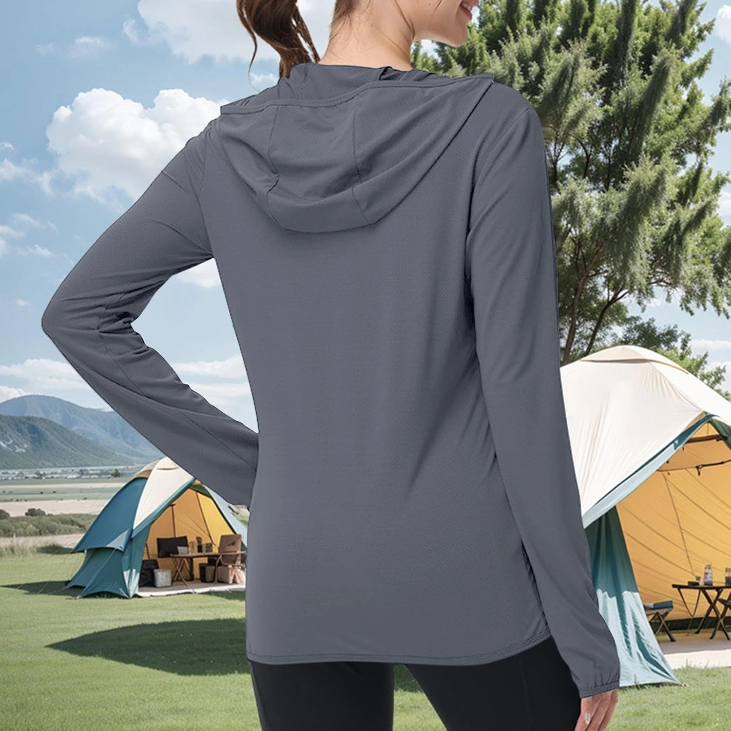 Light Jackets for Women Sun Protection Hiking Fishing Jacket UPF 50  Summer Beach Hoodies Zip Up Running Clothing