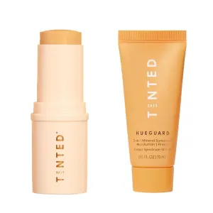 Live Tinted Superhue Hyperpigmentation Serum Stick - Balm-to-Serum Stick For Face & Body & Hueguard: 3-in-1 Mineral Sunscreen, Moisturizer, & Primer for Face and Body - Travel Sized - SPF 30
