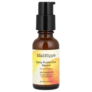 Mad Hippie Daily Protective SPF 30  Serum, Vitamin C & Hyaluronic Acid, Zinc Oxide Sunscreen, Reef-Safe, 1.02 Oz