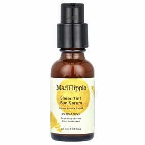 Mad Hippie Sheer Tint (Medium/Dark) SPF 29  Sun Serum, Vitamin C & Hyaluronic Acid, Zinc Oxide Sunscreen, Reef-Safe, 1.02 Oz
