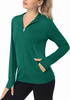 MAGCOMSEN Women's UPF 50  Sun Protection Jacket Long Sleeve Zip Up Cooling Lightweight Hoodie Hiking Shirt