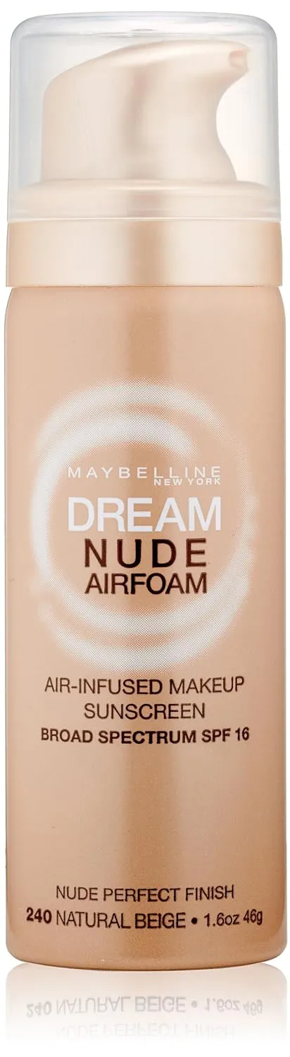 Maybelline New York Dream Nude Airfoam Foundation, Natural Beige, 1.6 Ounce