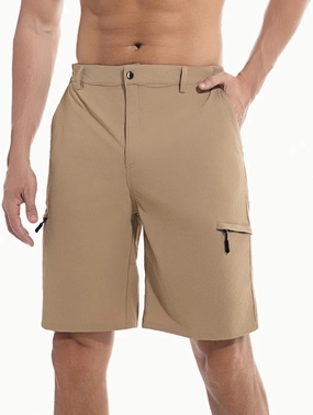 Men's Hiking Cargo Shorts Lightweight Quick-Dry Work Shorts with Zipper Pockets Summer Golf Casual Outdoor Shorts