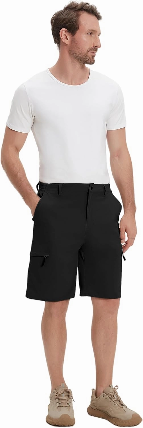 Men's Hiking Cargo Shorts Lightweight Quick-Dry Work Shorts with Zipper Pockets Summer Golf Casual Outdoor Shorts