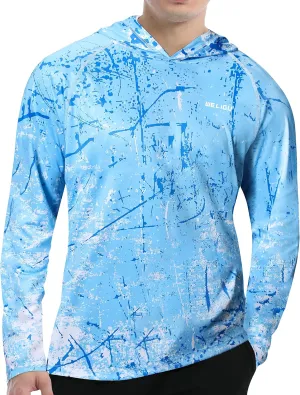 Men's UPF 50  Sun Protection Hoodie Shirt Long Sleeve SPF Fishing Outdoor UV Hiking Lightweight Shirts