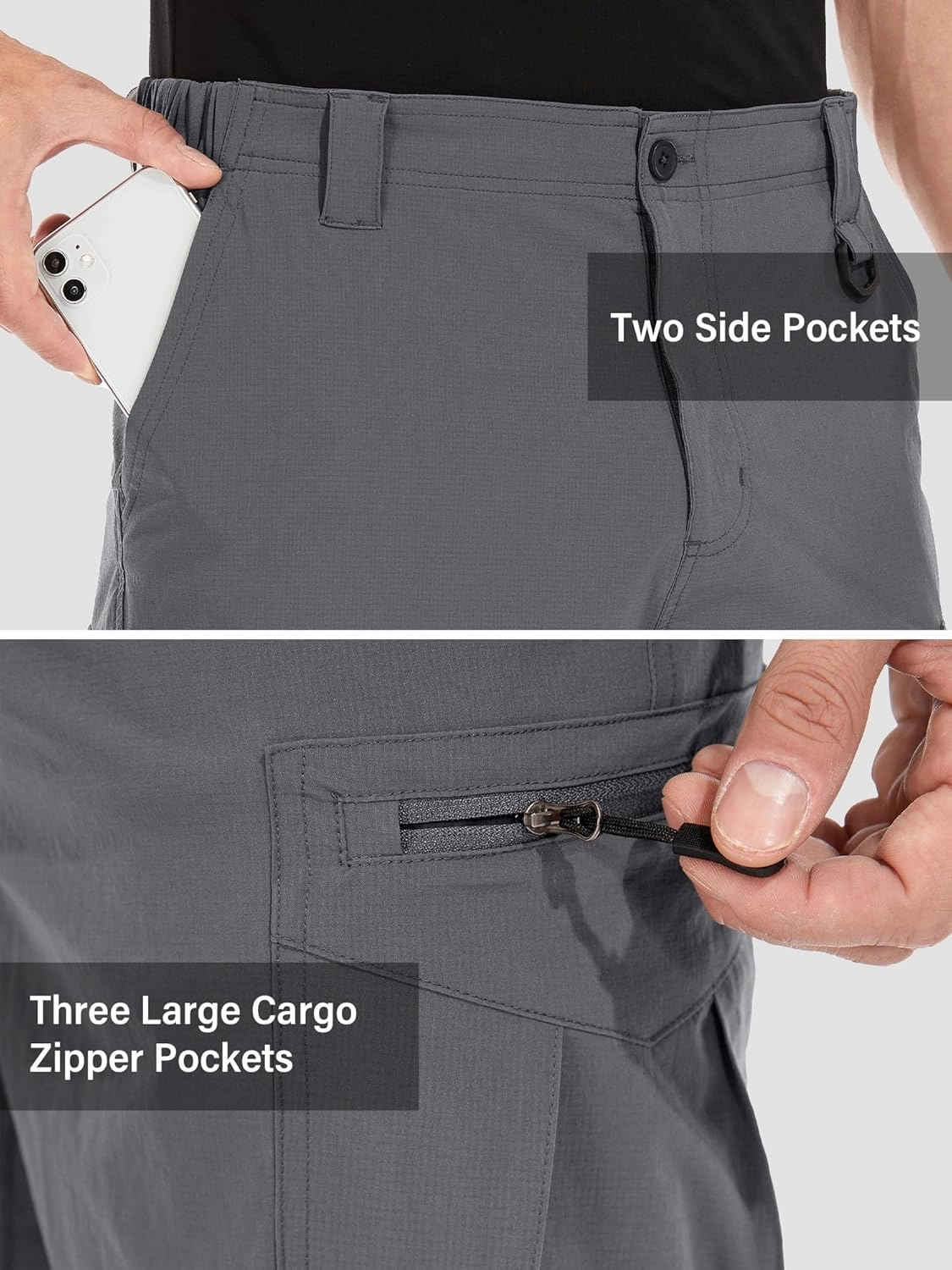 Mens Cargo Shorts, Lightweight Hiking Shorts for Men, Multi-Pocket Quick Dry Fishing ShortsFor Golf,Camping, Travel