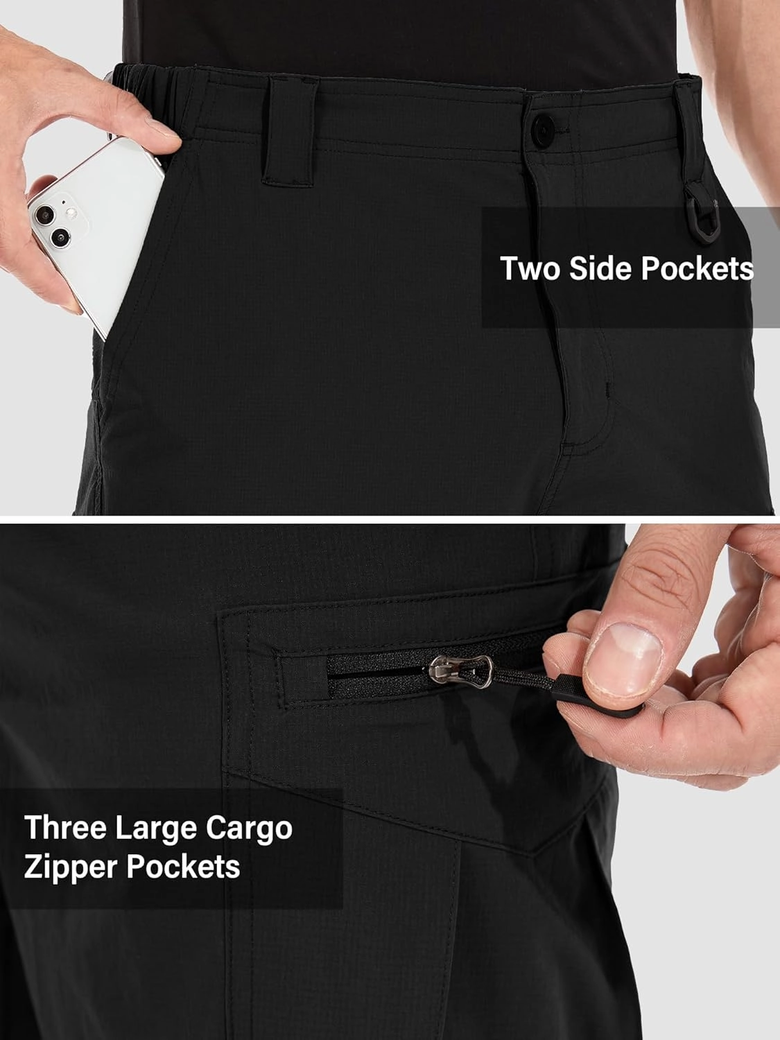 Mens Cargo Shorts, Lightweight Hiking Shorts for Men, Multi-Pocket Quick Dry Fishing ShortsFor Golf,Camping, Travel