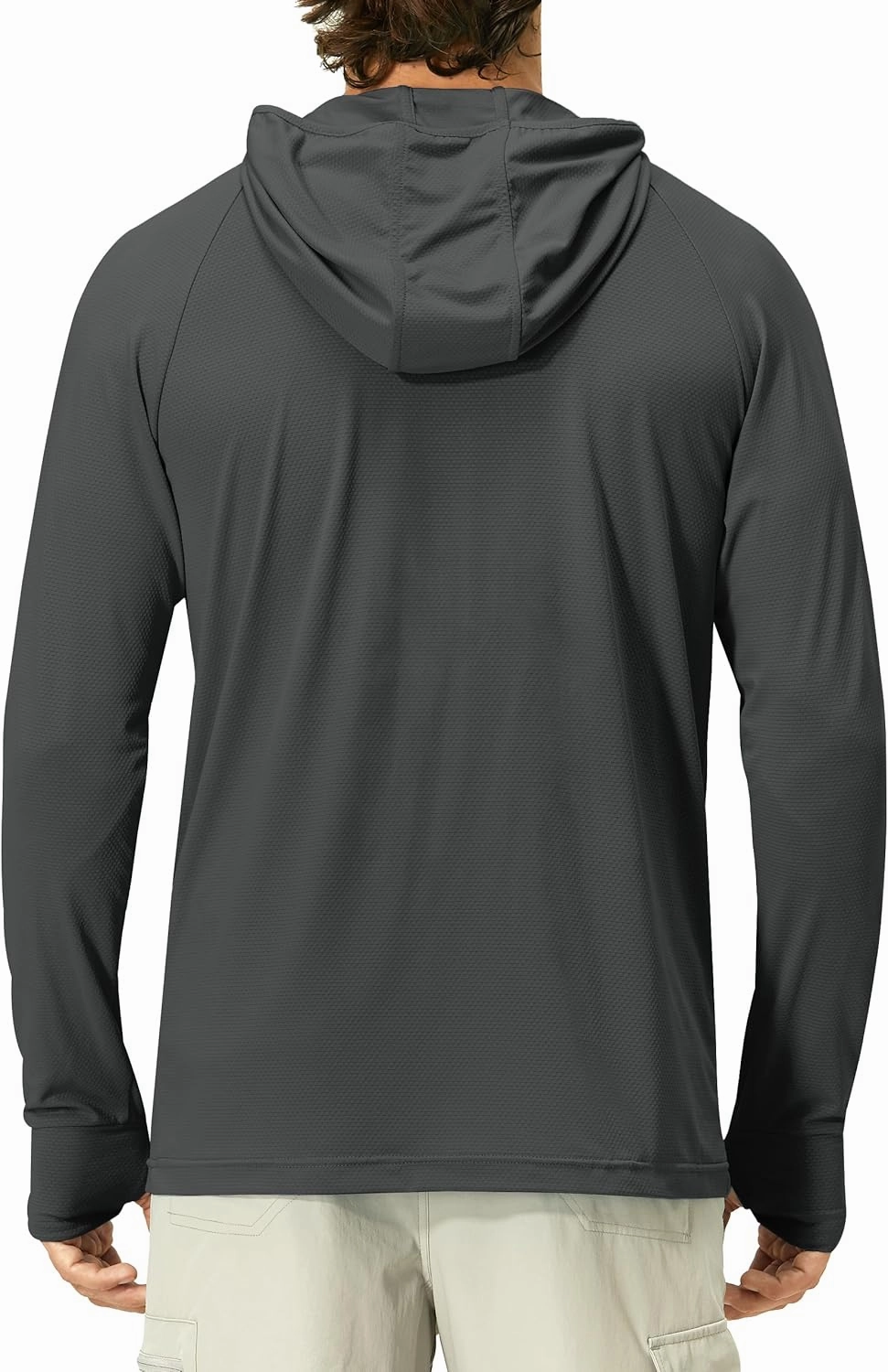 Mens UPF 50  Long Sleeve Sun Protection Hoodie Swim Shirts Rash Guard for Men UV Protection Fishing Clothing SPF Shirts