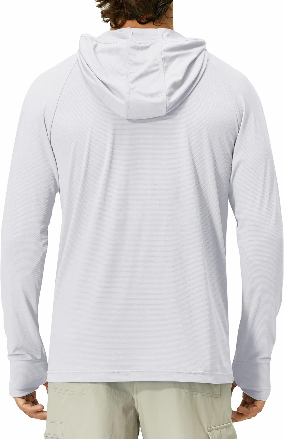 Mens UPF 50  Long Sleeve Sun Protection Hoodie Swim Shirts Rash Guard for Men UV Protection Fishing Clothing SPF Shirts