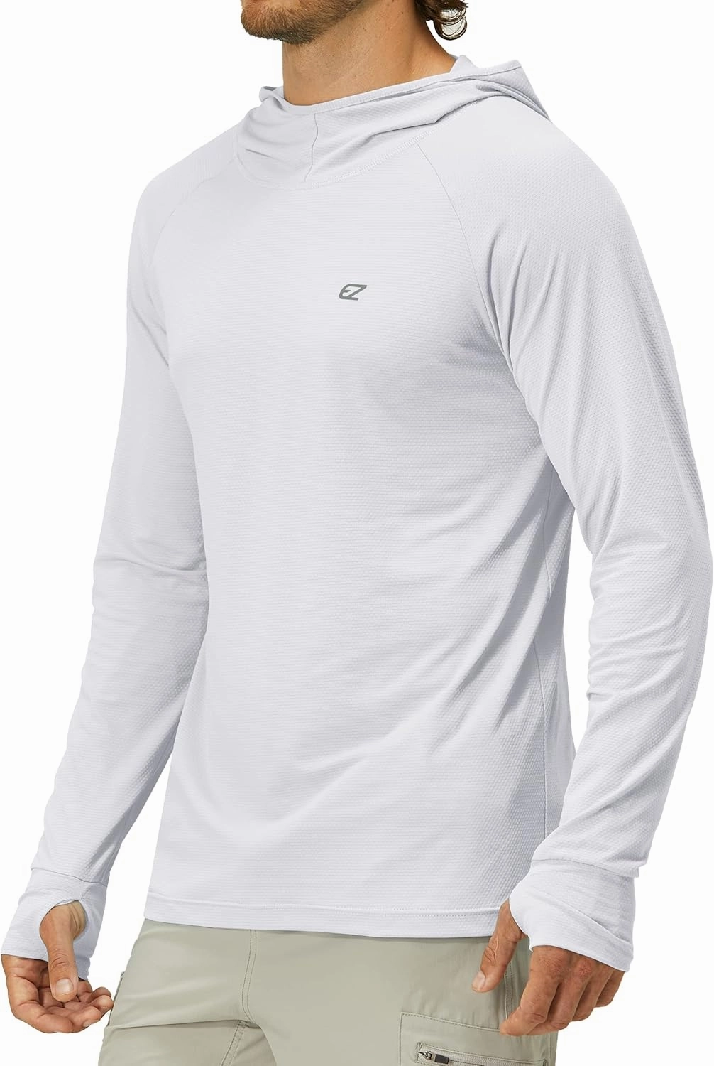 Mens UPF 50  Long Sleeve Sun Protection Hoodie Swim Shirts Rash Guard for Men UV Protection Fishing Clothing SPF Shirts
