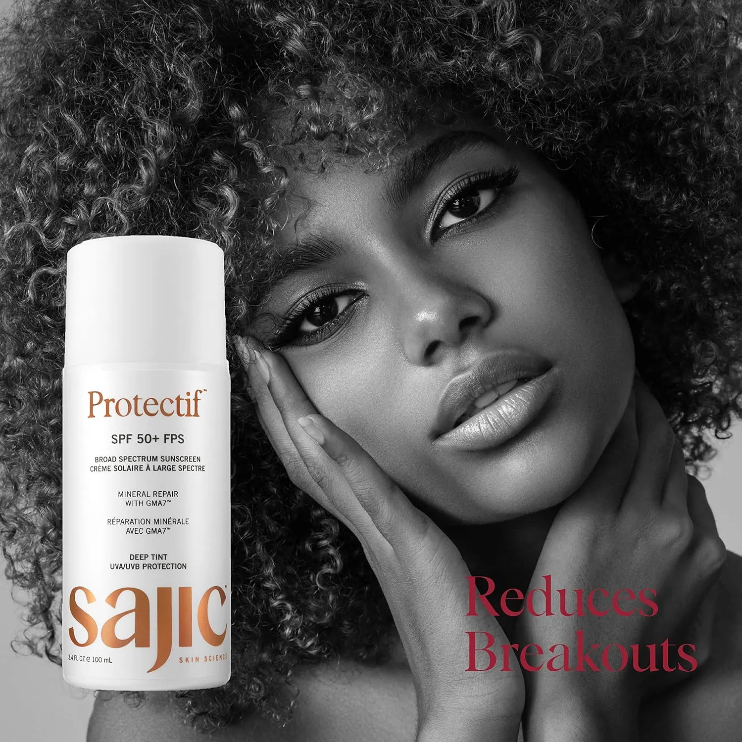 Mineral Sunscreen SPF 50  - 100ml Deep Tint Sunscreen, No White Residue For Skin Types - Protect from Sun damage, Aging - Hydrating, Non-Comedogenic, Cruelty-Free