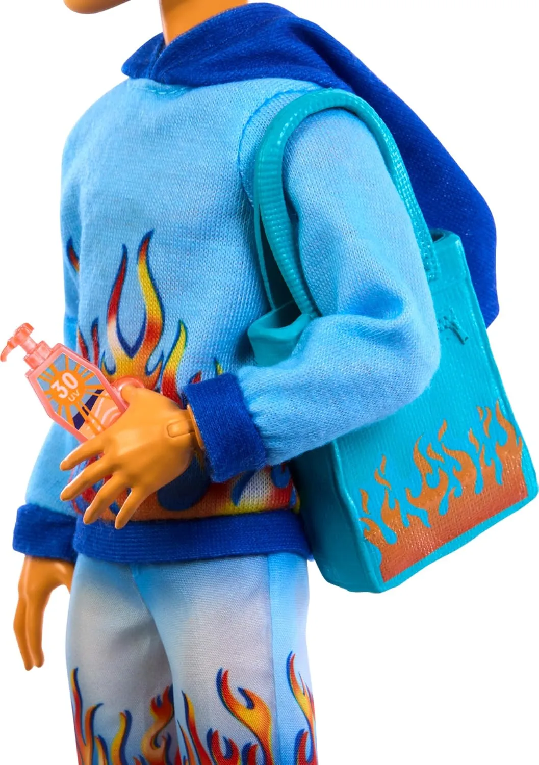 Monster High Scare-adise Island Heath Burns Doll with Flame Hoodie, Swim Trunks & Beach Accessories Like Sunglasses