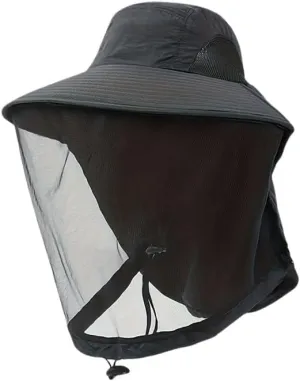 Mosquito Net Hat Sun Protection Fishing Hat with Mesh for Outdoor Hiking Gardening Men Women Breathable Bug Shield