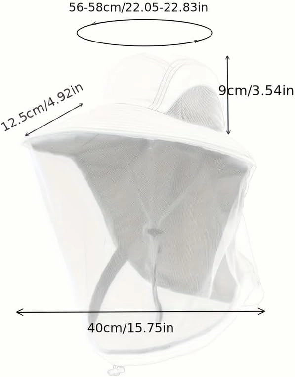 Mosquito Net Hat Sun Protection Fishing Hat with Mesh for Outdoor Hiking Gardening Men Women Breathable Bug Shield