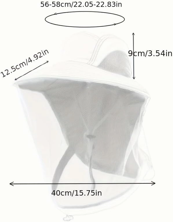 Mosquito Net Hat Sun Protection Fishing Hat with Mesh for Outdoor Hiking Gardening Men Women Breathable Bug Shield