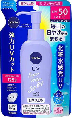 mussor Japanese Sunscreen SPF 50/PA    Super Water Gel Sunscreen 4.22floz(125g) Refil Pack