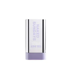 Naked Sundays SPF 50 Clear Glow Sun Stick – Invisible, Unscented Face & Body Sunscreen for All Skin Types | Broad Spectrum, Quick & Easy Application, Travel-Friendly, 19g