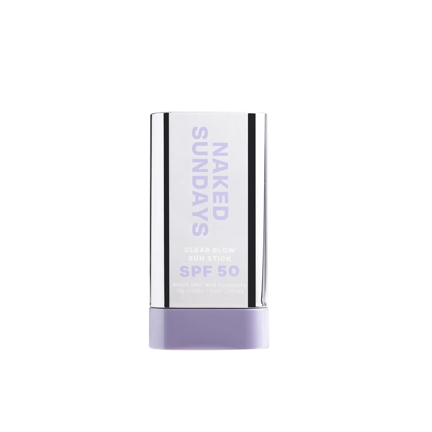 Naked Sundays SPF 50 Clear Glow Sun Stick – Invisible, Unscented Face & Body Sunscreen for All Skin Types | Broad Spectrum, Quick & Easy Application, Travel-Friendly, 19g