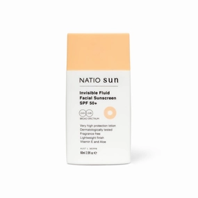 Natio Invisible Fluid Facial Sunscreen SPF 50 