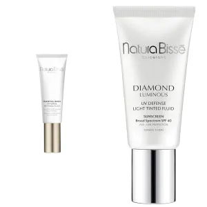 Natura Bissé Essential Shock Intense Retinol Fluid & Diamond Luminous Tinted SPF 40 Sunscreen Bundle, Retinol Treatment & Sun Protection for Youthful, Radiant Skin, 1.7 oz/1 oz