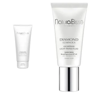 Natura Bissé Stabilizing Cleansing Mask & Diamond Luminous Tinted SPF 40 Sunscreen Bundle, Purifying Mask & Sun Protection for Clear, Radiant Skin, 7 oz/1 oz