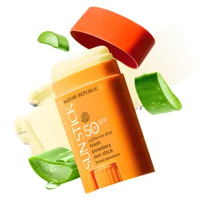 NATURE REPUBLIC CALIFORNIA ALOE FRESH POWDERY SUN STICK BROAD SPECTRUM SPF50  (Not Tested on Animals)