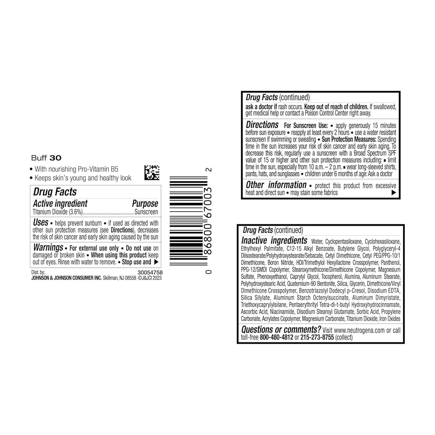 Neutrogena Healthy Skin Liquid Makeup Foundation with Broad Spectrum SPF 20 Sunscreen, Medium Coverage Foundation with Nourishing Pro-Vitamin B5, Buff 30, 1 fl. oz