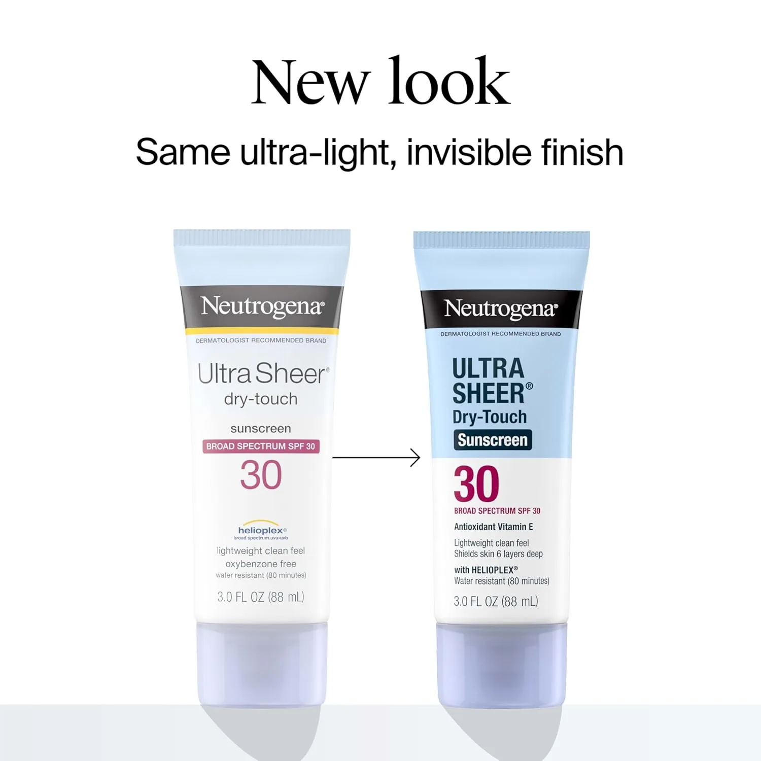 Neutrogena Ultra Sheer Dry-Touch Sunscreen For Face & Body, SPF 30 Broad Spectrum UVA/UVB Protection, Lightweight Water Resistant & Non-Greasy, Travel Size Sunscreen, 3 fl. oz, Pack of 3