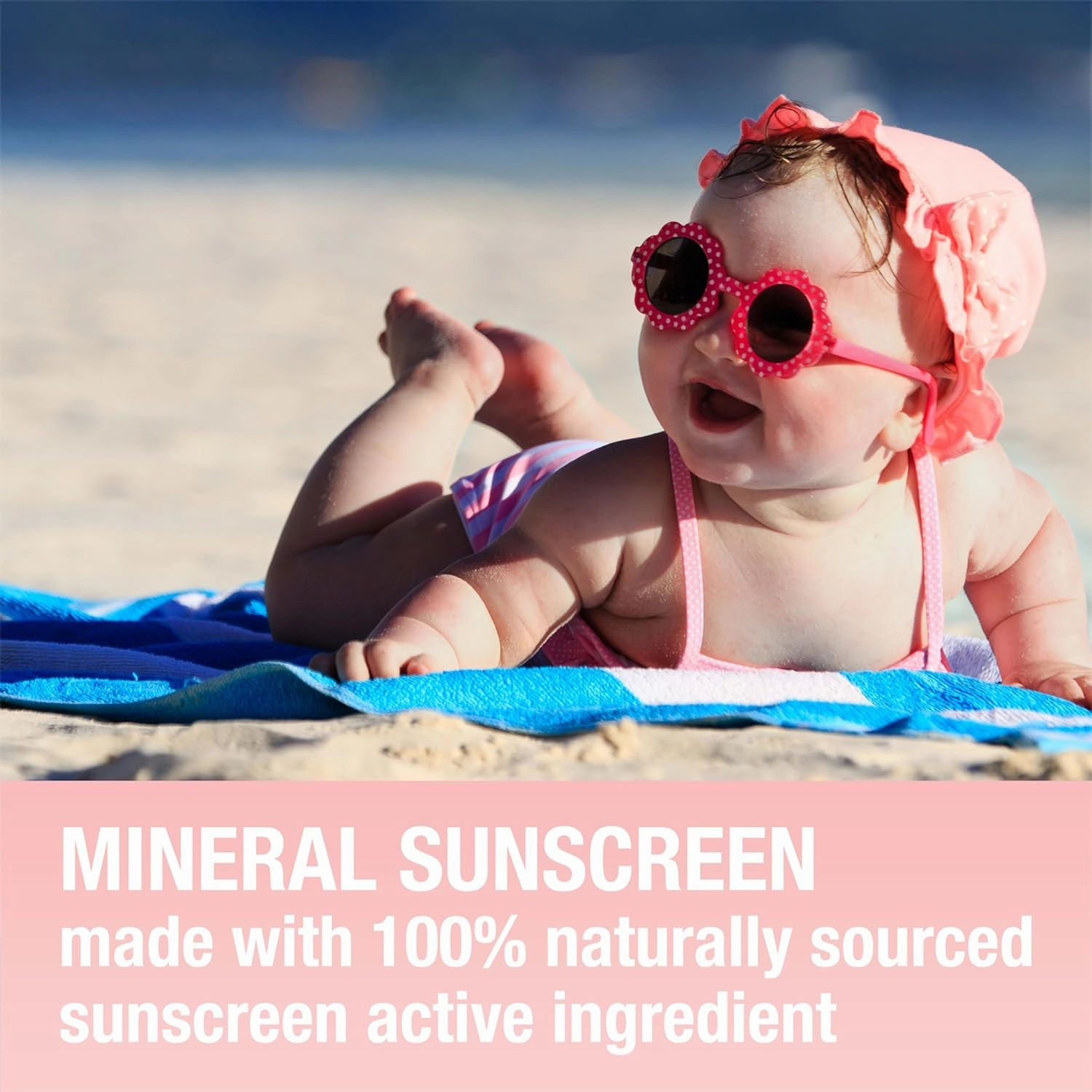 Neutrogena Pure & Free Baby Mineral Sunscreen Lotion with Broad Spectrum SPF 50 & Zinc Oxide, Water-Resistant, Hypoallergenic & Tear-Free Baby Sunscreen, Paraben-Free, Dye-Free, 3 fl. oz, 3 Pack