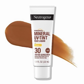 Neutrogena Purescreen  Tinted Sunscreen for Face with SPF 30, Broad Spectrum Mineral Sunscreen with Zinc Oxide and Vitamin ….