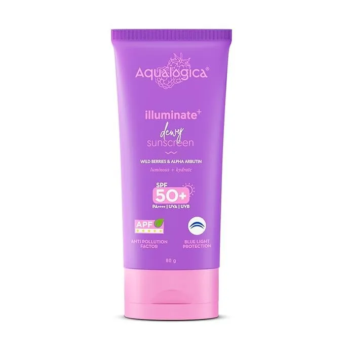 New Dewy Sunscreen, SPF 50  PA    , Wild Berries & Alpha Arbutin, Blue Light Protection, 80g