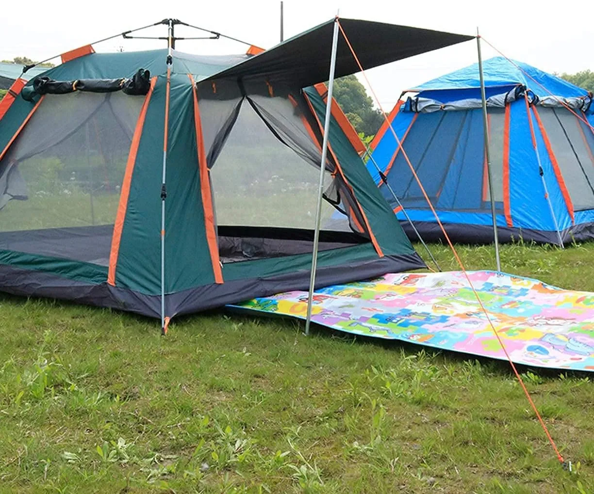 NIEH 5 Person Family Camping Tent 4 Season Double Layers Waterproof Anti-UV Windproof Tents Family Outdoor Camping Tent