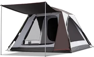 NIEH Automatic Instant Pop-Up Tents, Camping Dome Tents 3-4 Person with 2 Door Double-Layer Rainproof Sunscreen and Ventilation