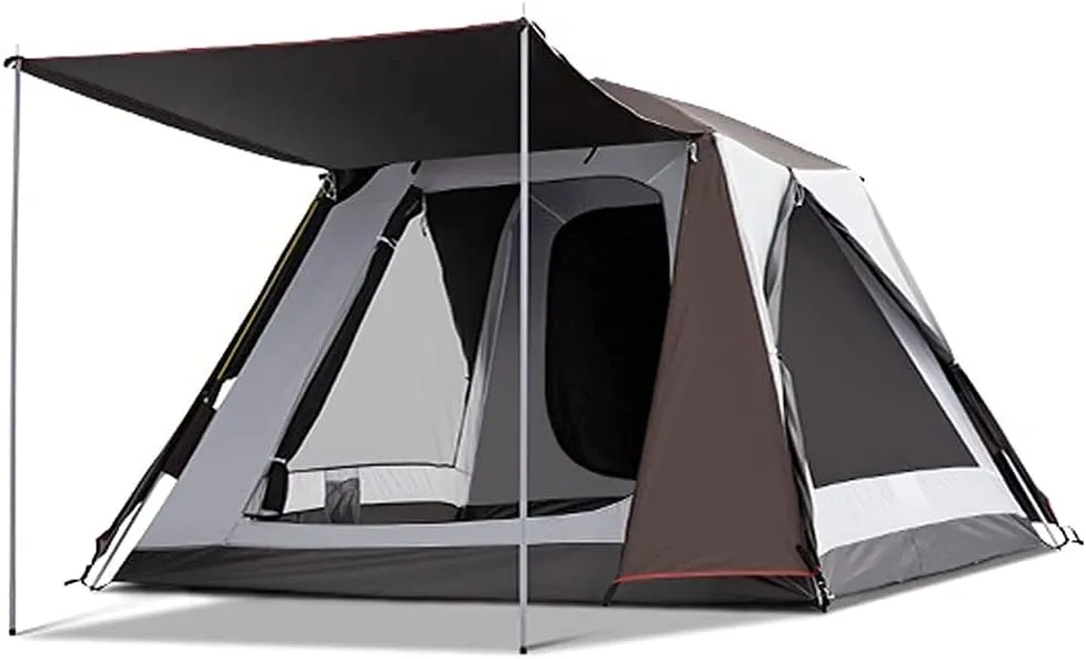 NIEH Automatic Instant Pop-Up Tents, Camping Dome Tents 3-4 Person with 2 Door Double-Layer Rainproof Sunscreen and Ventilation